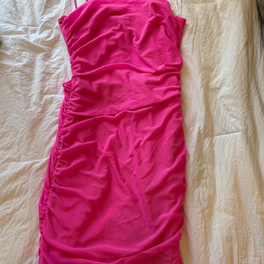 Mini hot pink dress